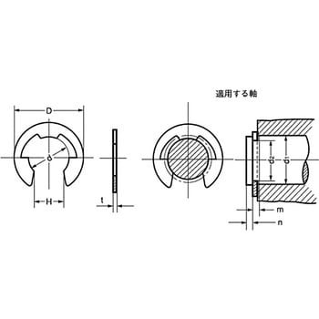 ER-2.5 E型止め輪(Eリング(鉄/ニッケル)(小箱) 1箱(50000個) 平和発條