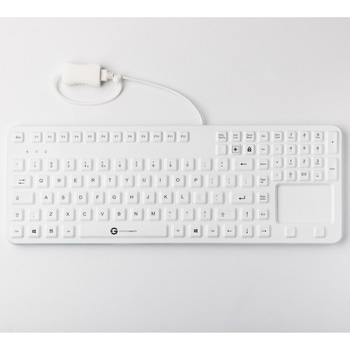 【感染症対策】GETT 防水 耐水 洗える キーボード 医療用 IP68保護 有線 USBケーブル KSI-U10210 GETT