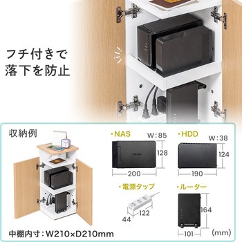 ケーブル&タップ収納ボックス サンワダイレクト