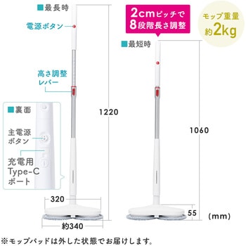 回転モップ サンワダイレクト