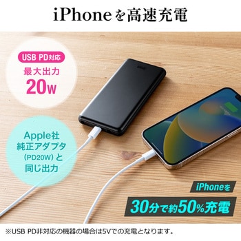 モバイルバッテリー サンワダイレクト