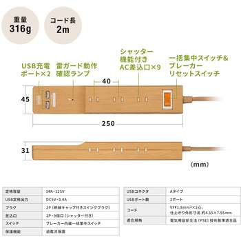 電源タップ サンワダイレクト
