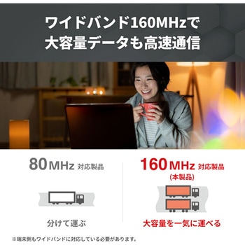無線LAN親機11ax/ac/n/a/g/b 4803+1147Mbps BUFFALO(バッファロー)