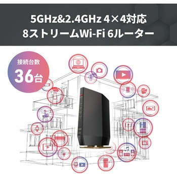 無線LAN親機11ax/ac/n/a/g/b 4803+1147Mbps BUFFALO(バッファロー)