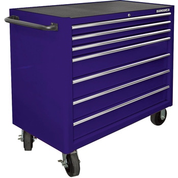 40インチ 7段引き出し ロールキャブ パープル ゴムマット仕様天板 BAHCO(バーコ)