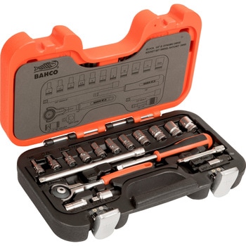 65pcs． 1/4インチソケットセット スイベルラチェット BAHCO(バーコ)