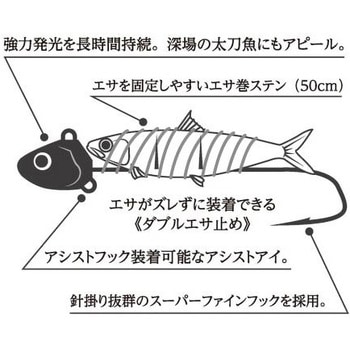猛光 太刀魚テンヤ ダブル ヤマリア(YAMASHITA)