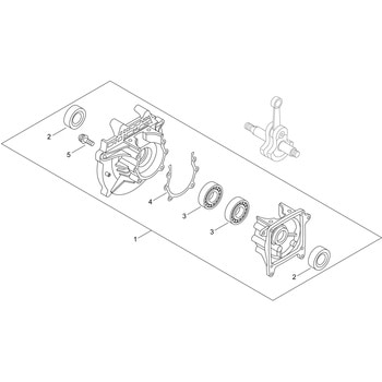 クランクケース部品RM1036-2T 新ダイワ