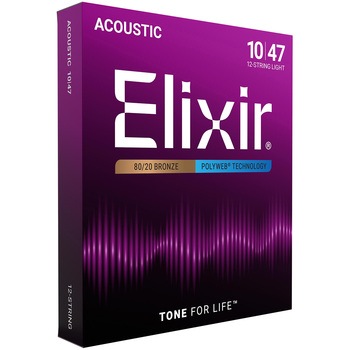 アコースティックギター弦 12弦 ライト POLYWEB Elixir(エリクサー)
