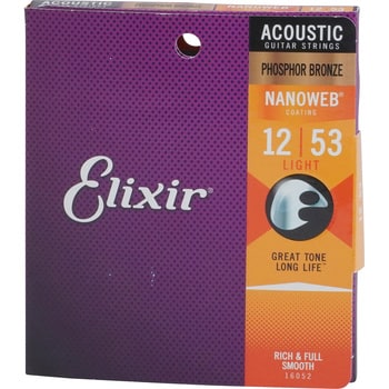 16052 アコースティックギター弦 フォスファーブロンズ ライト NANOWEB 1セット Elixir(エリクサー) 【通販モノタロウ】