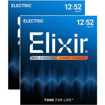 エレキギター弦 2パックセット ヘビー NANOWEB Elixir(エリクサー)