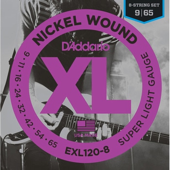 エレキギター弦 EXL120-8  S.Light 8st D'Addario