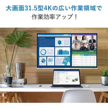 31.5型液晶モニター FlexScan EV3240X (4K/USB Type-C， HDMI， DP/5年保証) EIZO