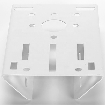 監視・ドームカメラポールマウントブラケット固定スタンド取り付け金具210x147mm【白】 bitstrong
