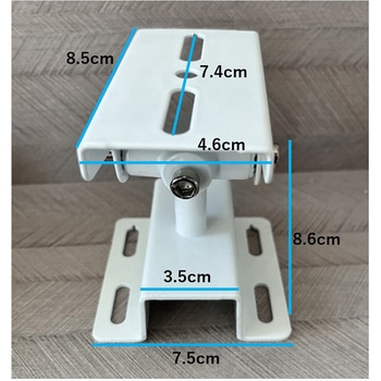 監視・CCTVカメラポールマウントブラケット固定スタンド取り付け金具86x75x85mm【白】 bitstrong