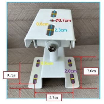 監視・CCTVカメラポールマウントブラケット固定スタンド取り付け金具86x75x85mm【白】 bitstrong