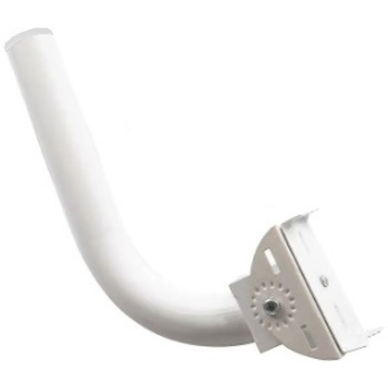 監視・CCTVカメラポールマウントブリッジブラケット取り付け金具250mm【白】 bitstrong