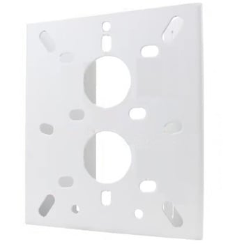 監視・ドームカメラポールマウントブラケット固定スタンド取り付け金具170x148mm【白】 bitstrong