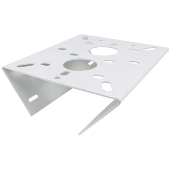 監視・ドームカメラポールマウントブラケット固定スタンド取り付け金具170x148mm【白】 bitstrong