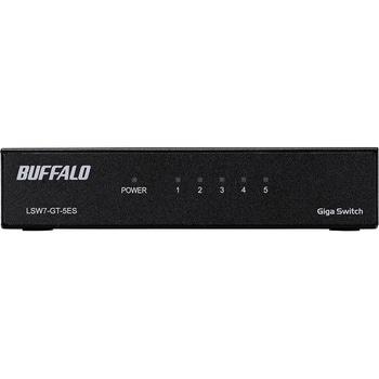 Giga 5ポート スイッチングハブ 電源外付け 金属筐体 マグネット付属 ブラック BUFFALO(バッファロー)