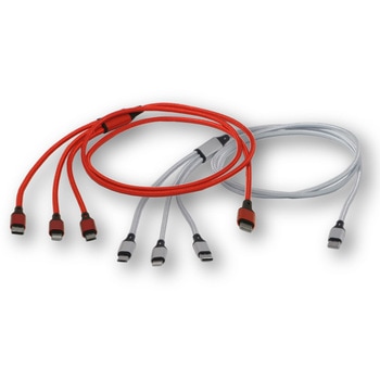 スマートフォン用USBケーブルType-C(2.0) 3in1 MicroUSB Type-B+USB Type-C+Lightning(1メートル) bitstrong