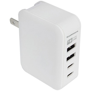 AC充電器 USB-A×2ポート Type-C×2ポート カシムラ