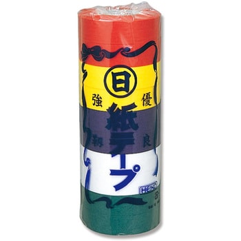5色組(白・赤・黄・緑・紫) 紙テープ5色組 1袋(10巻) HEIKO 【通販モノタロウ】