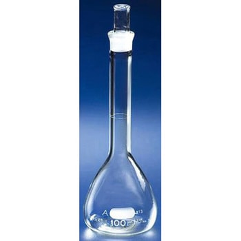 メスフラスコ CLassA 白 英語版校正証明書付 PYREX(パイレックス)