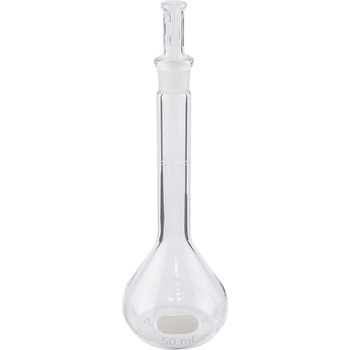 メスフラスコ CLassA 白 英語版校正証明書付 PYREX(パイレックス)