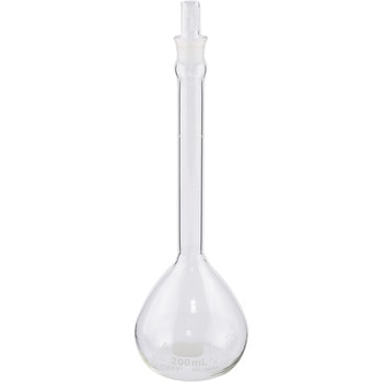 メスフラスコ CLassA 白 英語版校正証明書付 PYREX(パイレックス)
