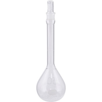 メスフラスコ CLassA 白 英語版校正証明書付 PYREX(パイレックス)