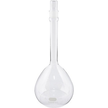 メスフラスコ CLassA 白 英語版校正証明書付 PYREX(パイレックス)