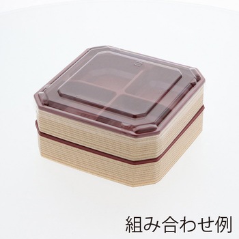 弁当容器ワン折重 隅切り 蓋 - アクタ