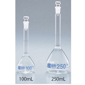 アズワン EMユーロ共栓付メスフラスコ 校正証明書付-