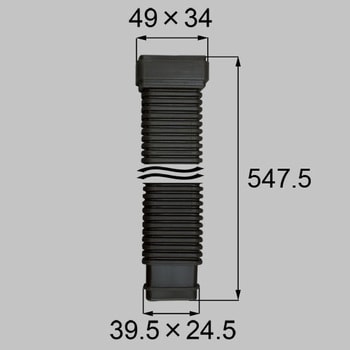 カーポート テラス 用雨樋部材 角エルボ 45×30 虚し 色：ホワイト