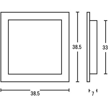 細縁四方角 ツキエス