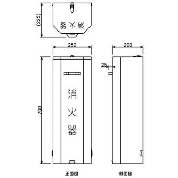20型用スチール製自動車用消火器ボックス モリタ宮田