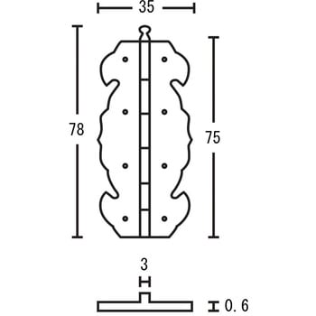 栗形蝶番 ツキエス