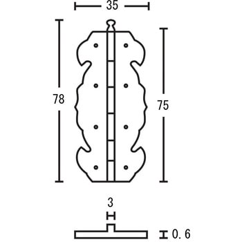 栗形蝶番 ツキエス
