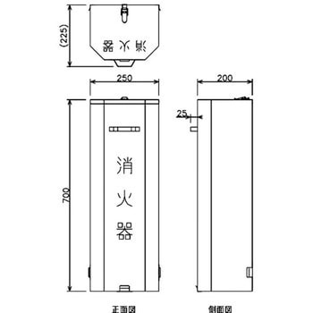 20型用ステンレス製自動車用消火器ボックス モリタ宮田