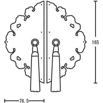 ツキエス 鳳凰前飾 丸? 5寸 銀古美 TS-123 1個-