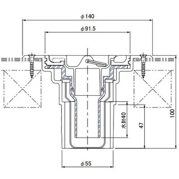 洗濯機排水トラップ 非防水型 第一機材