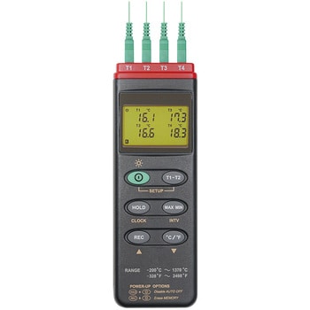 MT-309(一般校正(英語)) 4チャンネルデジタル温度計 データロガー内蔵