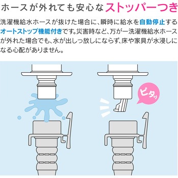 赤札見つけ 洗濯機用ニップル ワンタッチ給水ジョイント (ビス止め式 水漏れ防止 安心ストッパーつき 取付簡単) GAONA(ガオナ)
