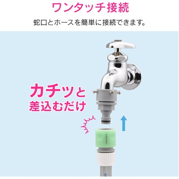 ガオナ 万能口金とホーセンドのセット 大きめの蛇口用 (ワンタッチ接続 蛇口にホース取付け ニップル ビス止め式) GAONA(ガオナ)