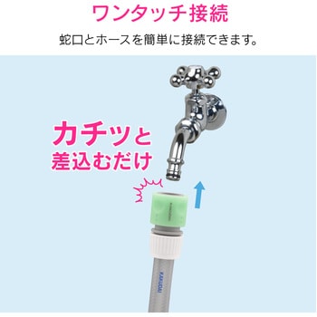 ガオナ 散水用ジョイントパイプとホーセンドのセット ワンタッチ接続 ホース取付け 交換 万能ホーム水栓 Gaona ガオナ 洗濯機用ニップル 通販モノタロウ Ga Qa021