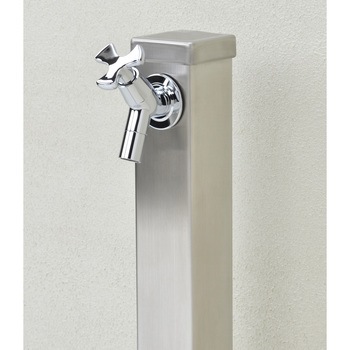 ガオナ 水栓柱 ステンレス (立水栓 ガーデン 角型 ヘアライン 900mm) - GAONA(ガオナ)