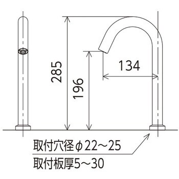 センサー水栓 マットカラー 電源式 KVK 自動水栓 【通販モノタロウ】