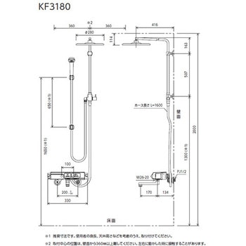 サーモスタット式シャワー/オーバーヘッド丸・eシャワーNf仕様 KVK