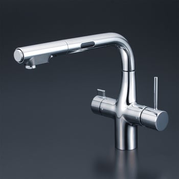 KM6131SCEC 浄水器付シングルレバー式シャワー付混合栓(eレバー KM6131SCEC 浄水器付シングルレバー式シャワー付混合栓(eレバー